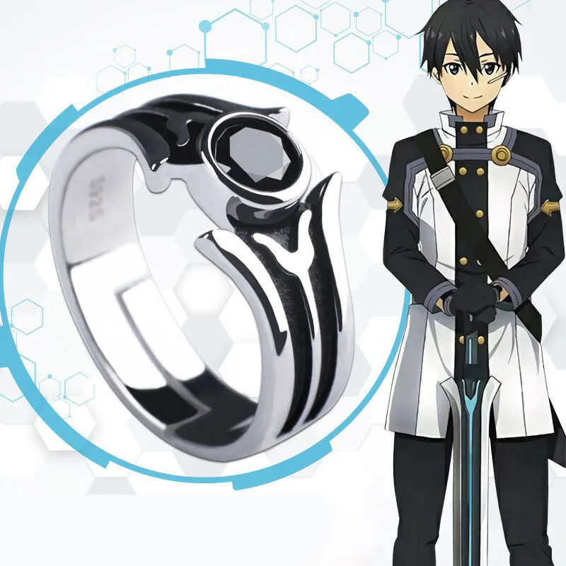 Новая версия обувь для вечеринки в Стиле косплей Sword Art Online Kirigaya Kazuto кольцо 925