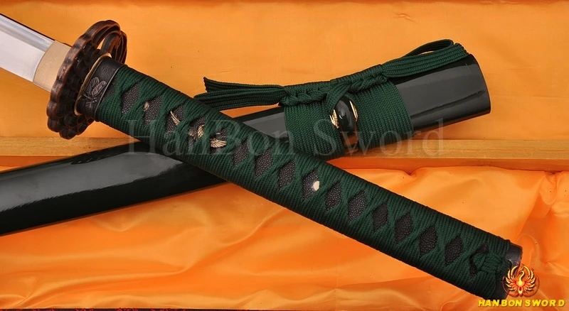 Полностью Tang меч из углеродистой стали металлическое украшение самурайская