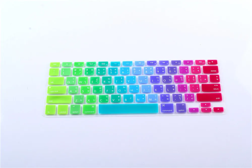 Силиконовый чехол с клавиатурой для macbook air pro retina 13 15 17 rainbow Protector | Компьютеры и
