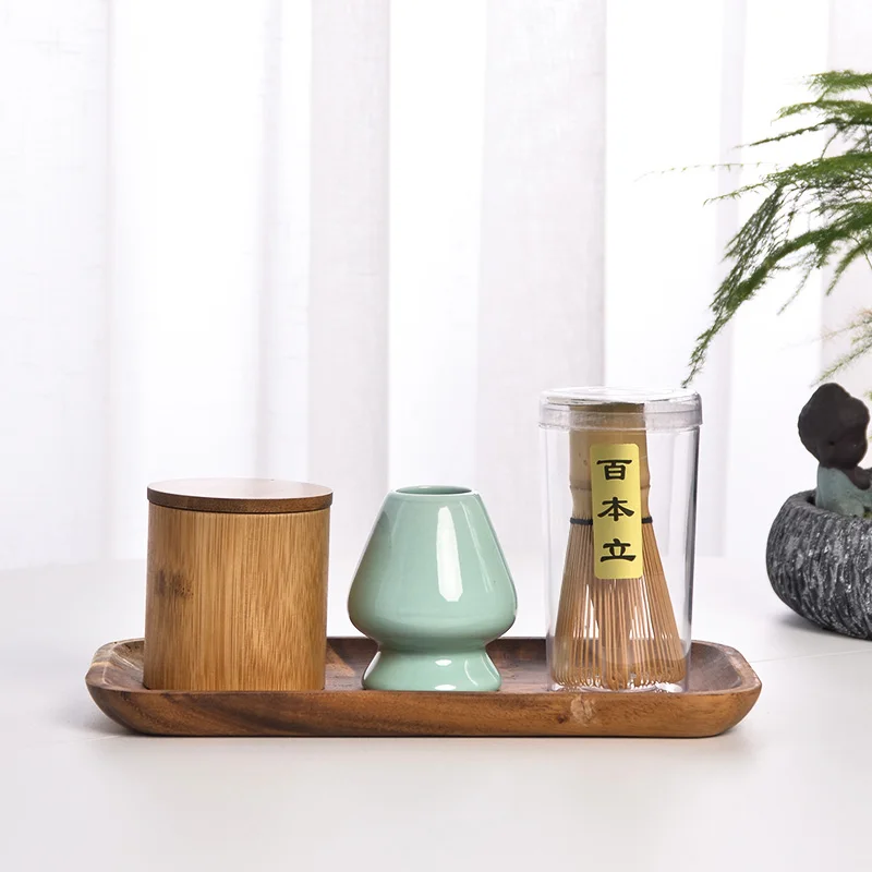 Style E TANGPIN традиционный matcha подарочный набор Натуральный Бамбуковый веничек для чая «маття» ceremic венчик chasen Holder Японские чайные сервизы - Цвет: Style E