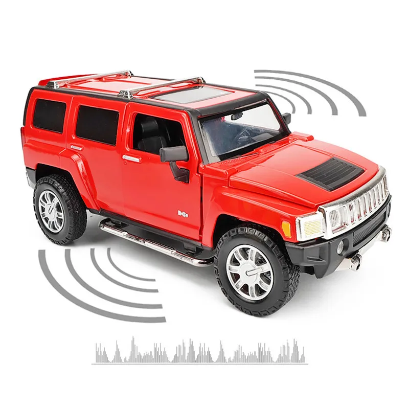 Модель автомобиля из цинкового сплава Hummer H3 1:24 металлическая модель звукового и