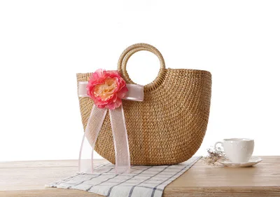 Пляжная Соломенная Сумка-тоут TOPHIGH летняя сумка-мешок с кисточками Женская