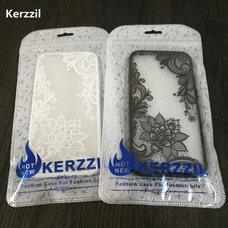 Прозрачный чехол с мандалой кружевом и цветочным узором для iphone 7 7plus в стиле