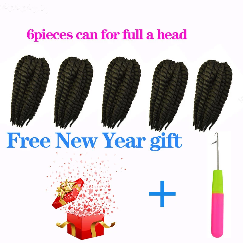 12 &quotГавана мамбо твист крючком кос наращивание волос синтетические оплетки jumbo