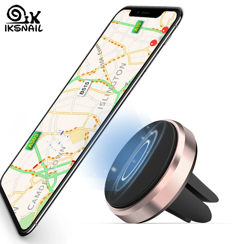 IKSNAIL мини автомобильное крепление gps Стенд Магнитный держатель телефона на вентиляции для iPhone X 8 6 6s Plus Универсальный сотовый телефон магнит Крепление стенд