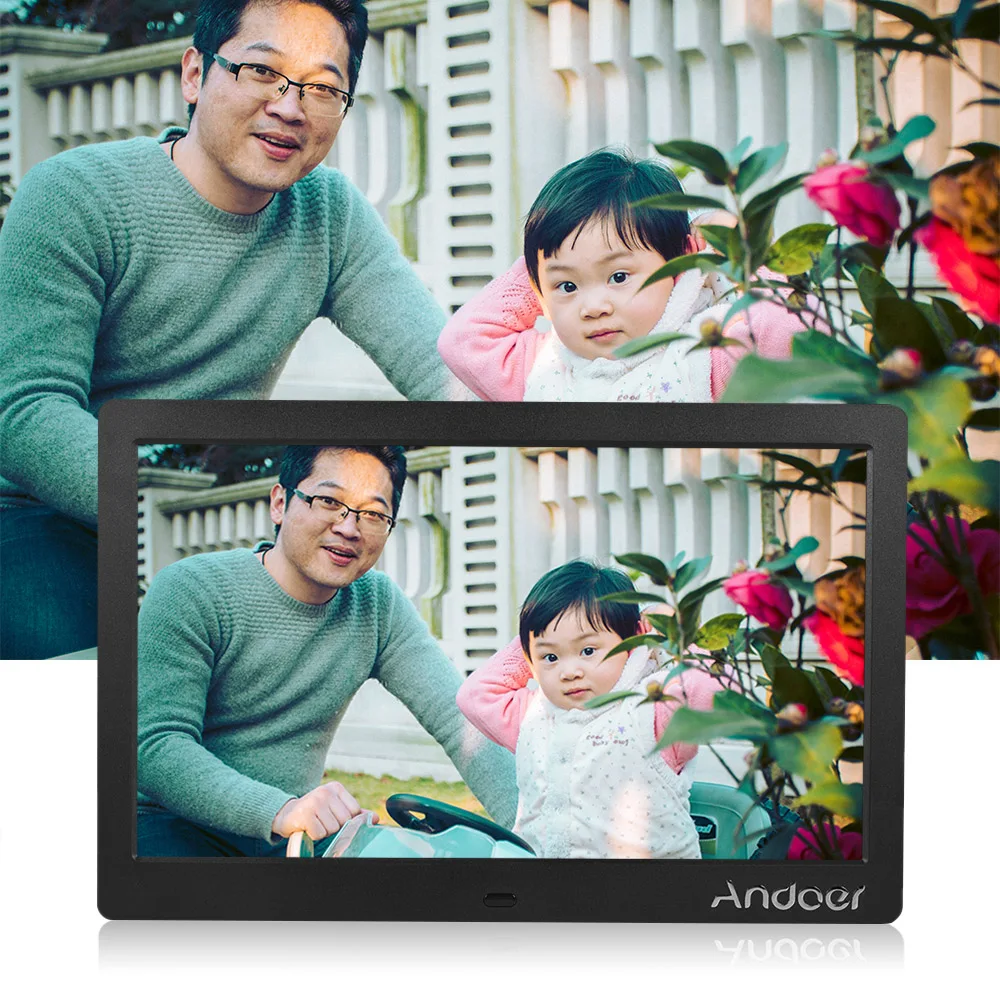 Andoer 10 &quotHD широкий экран LCD Цифровая фоторамка рамка для фотографий 1024*600 часы MP3 MP4