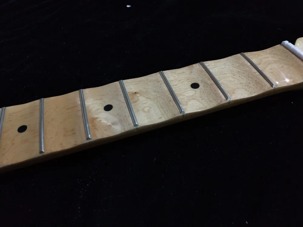 Полностью зубчатая Кленовая гриф гитары для ST style кленовый блеск | Спорт и