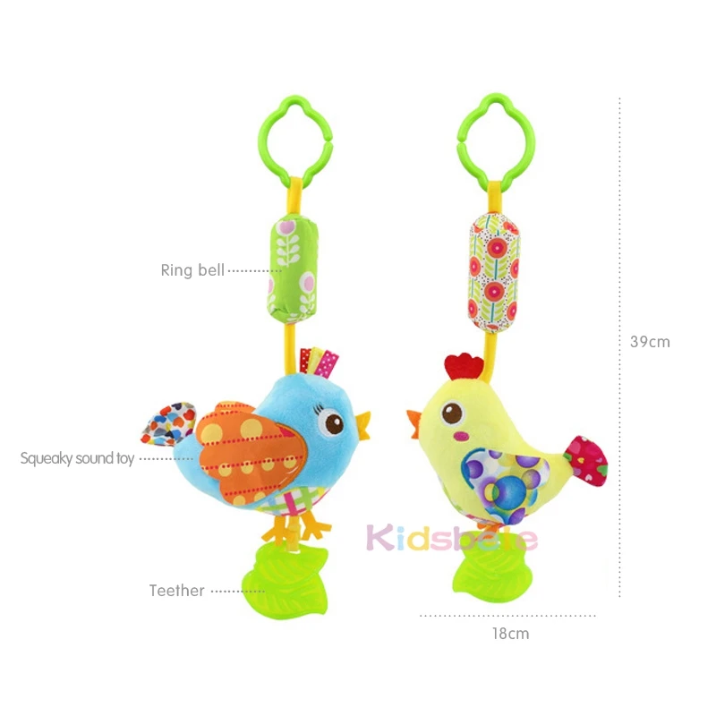 Baby Crib Hanging Toys Ringbell Soft Plush Toy Safe Teether Rattle Cute Cartoon Animal Intelligence Development | Игрушки и хобби