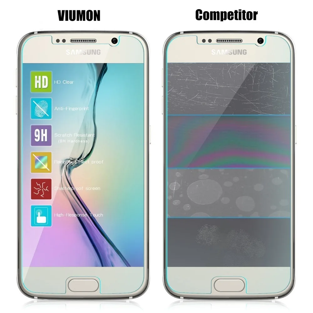 VIUMON Original Tempered Glass Screen Protector for Samsung Galaxy S6 S5 S4 S3 S5mini mini S3mini MINI Clear Film | Мобильные