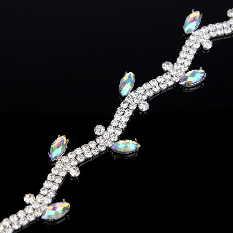 

5Yards Fashion Dress Decorative Rhinestone Chain Rhinestone Trim Crystal Rhinestone Applique Garment Accessories