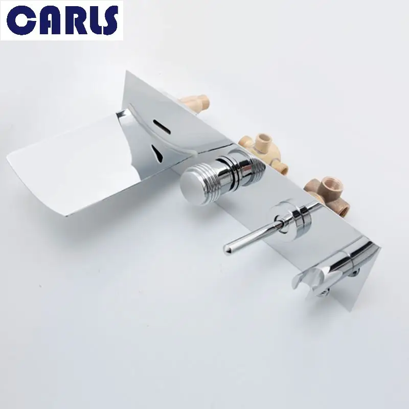 Светодиодный темно-водопад на ванна кран пять штук в стену Тип костюм холодной и