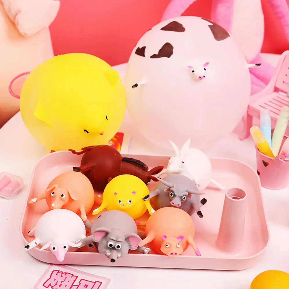 

Antistress Inflatable Toys Cartoon Animal Rubber Squeeze Decompression Venting Educational Toys for Children Games Funny Gifts