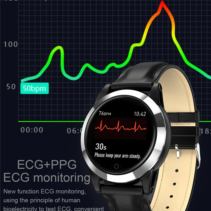 ECG Smart Watch Large Screen Heart Rate Monitor Blood Pressure Monitoring Fitness Bracelet Hot Multi-Sport for IOS Android | Электроника