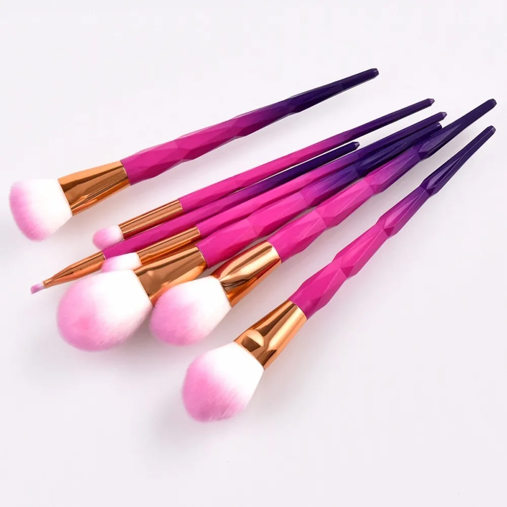 7/10pcs Unicorn diamond Makeup Brushes Set Powder Eyeshadow Brush Facial Foundation Cosmetic Makeup Brush Kit