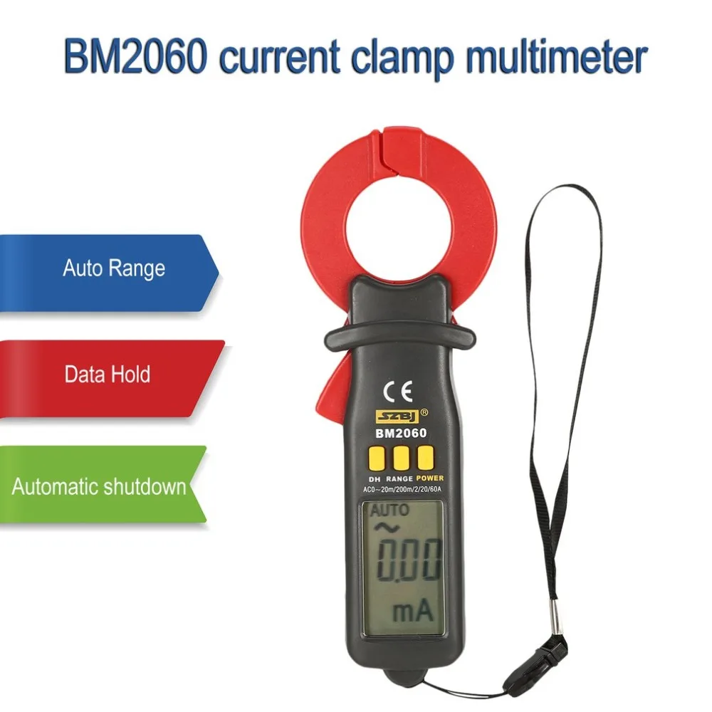 SZBJ BM2060 ток цифровой клещи мультиметры микро электрический зажим Амперметр