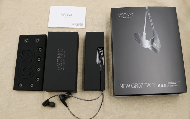 VSONIC HiFi наушники-вкладыши Новые GR07 GR07 i с микрофоном проводной IEM