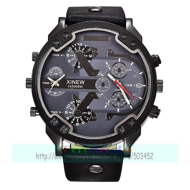 Мужские кварцевые наручные часы с календарем 30 шт./лот | Наручные
