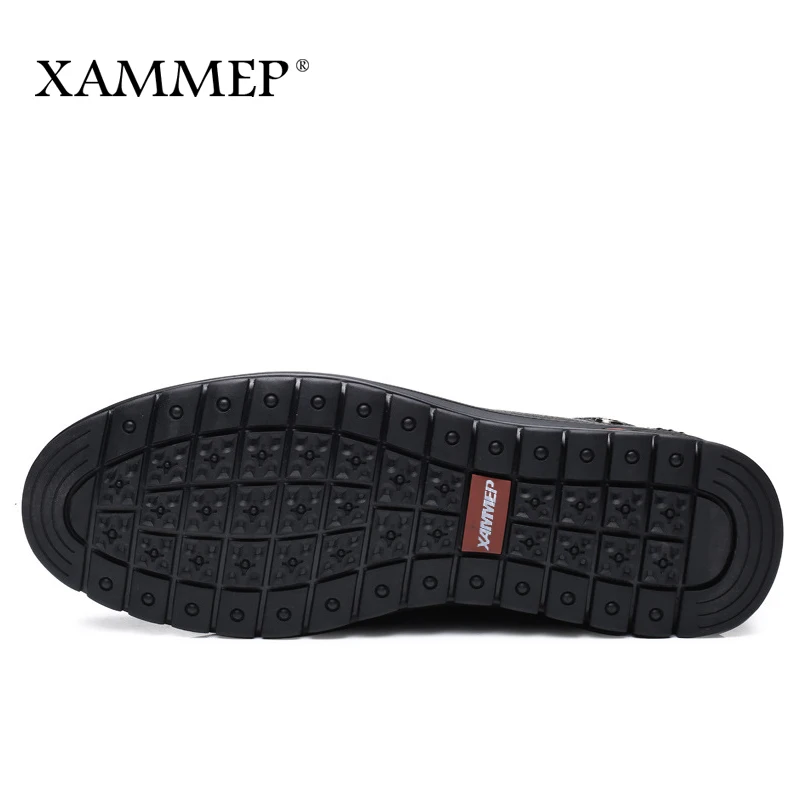 Обувь Xammep мужская из натуральной кожи брендовая повседневная обувь на плоской