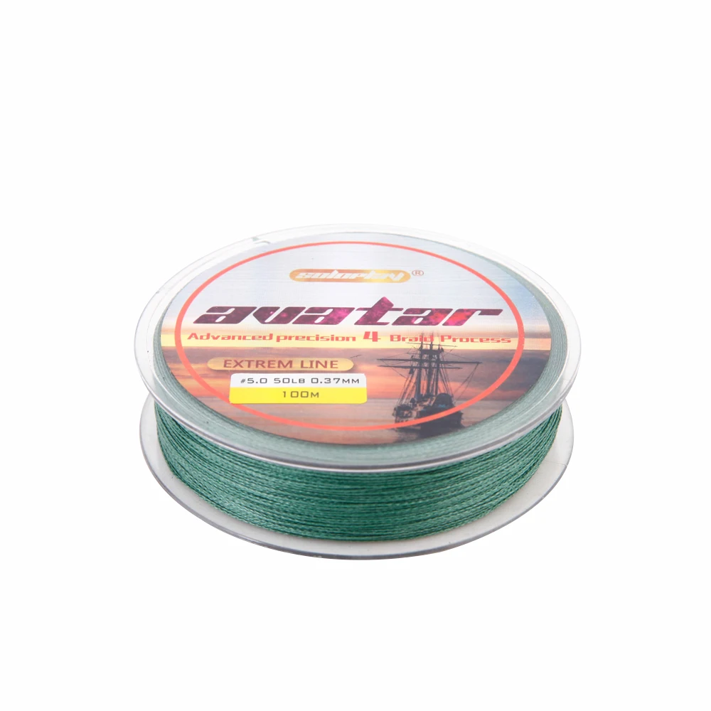 Плетеная рыболовная леска 4 нити 100 м 6 80lb|4 strands|fishing linebraided fishing line |