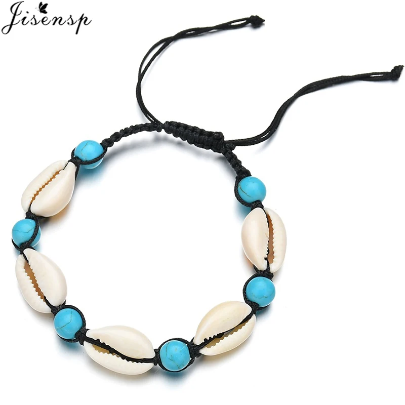 seashell bracelet Jisensp, Новое поступление, натуральное ожерелье из ракушек для женщин, богемное простое ожерелье в виде ракушки, s& Кулоны, ювелирное изделие, подарок - Окраска металла: seashell bracelet