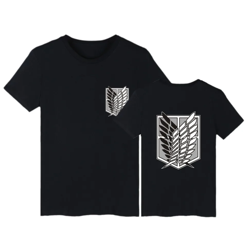 Костюм для косплея атака на Титанов футболка Shingeki No Kyojin хлопковая одежда мужчин и