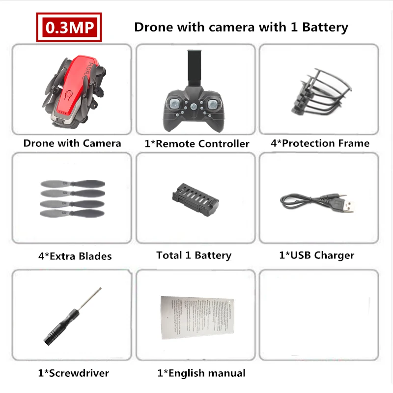 R4 0.3MP Camera 1B Мини-Дрон с/без 0,3 Мп камерой с высоким режимом удержания Квадрокоптер RC Квадрокоптер с камерой RTF складной Радиоуправляемый Дрон VS H36 E010 - Цвет: R4 0.3MP Camera 1B