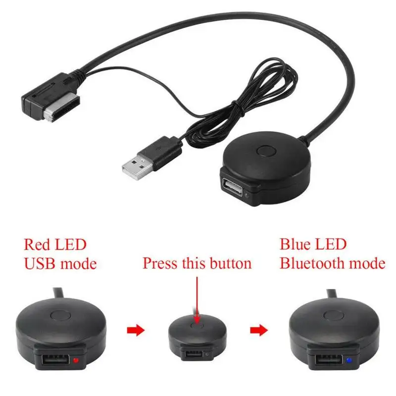 1 шт. DHL беспроводной bluetooth-адаптер USB LED Зарядное устройство MP3 для Android iPhone iPod iPad Auto