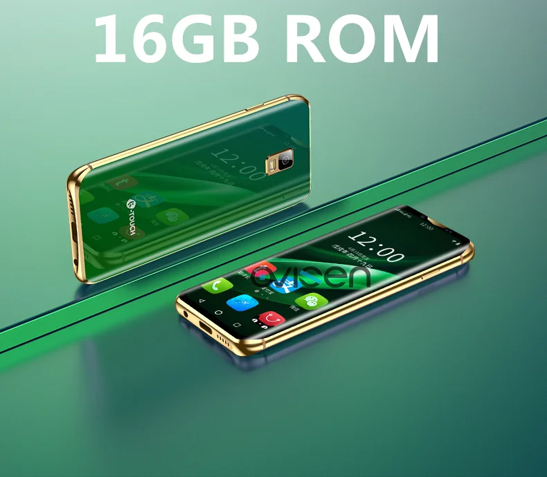 16GB Green Роскошный супер мини 4G мобильный телефон K-TOUCH i10 3,46 дюймов изогнутый экран 16 Гб/32 ГБ/64 Гб rom Android 8,1 Лицо ID маленький смартфон - Цвет: 16GB Green