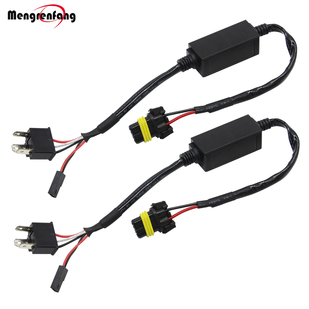 H4 9003 Bi Xenon Relay Harness Wire Cable For 35W 55W H4 Hi/Lo Bi-Xenon HID Bulbs Headlight Wiring Controllers 12V 2 Pieces