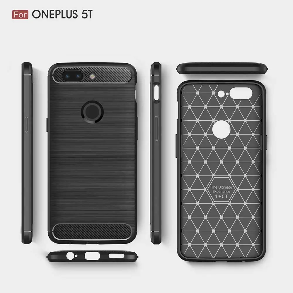 Чехол для Oneplus 5 T роскошный противоударный мягкий силиконовый чехол из