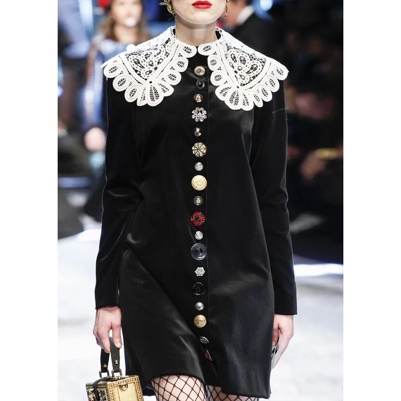 Новое поступление 2017 женское летнее платье на пуговицах с длинным рукавом