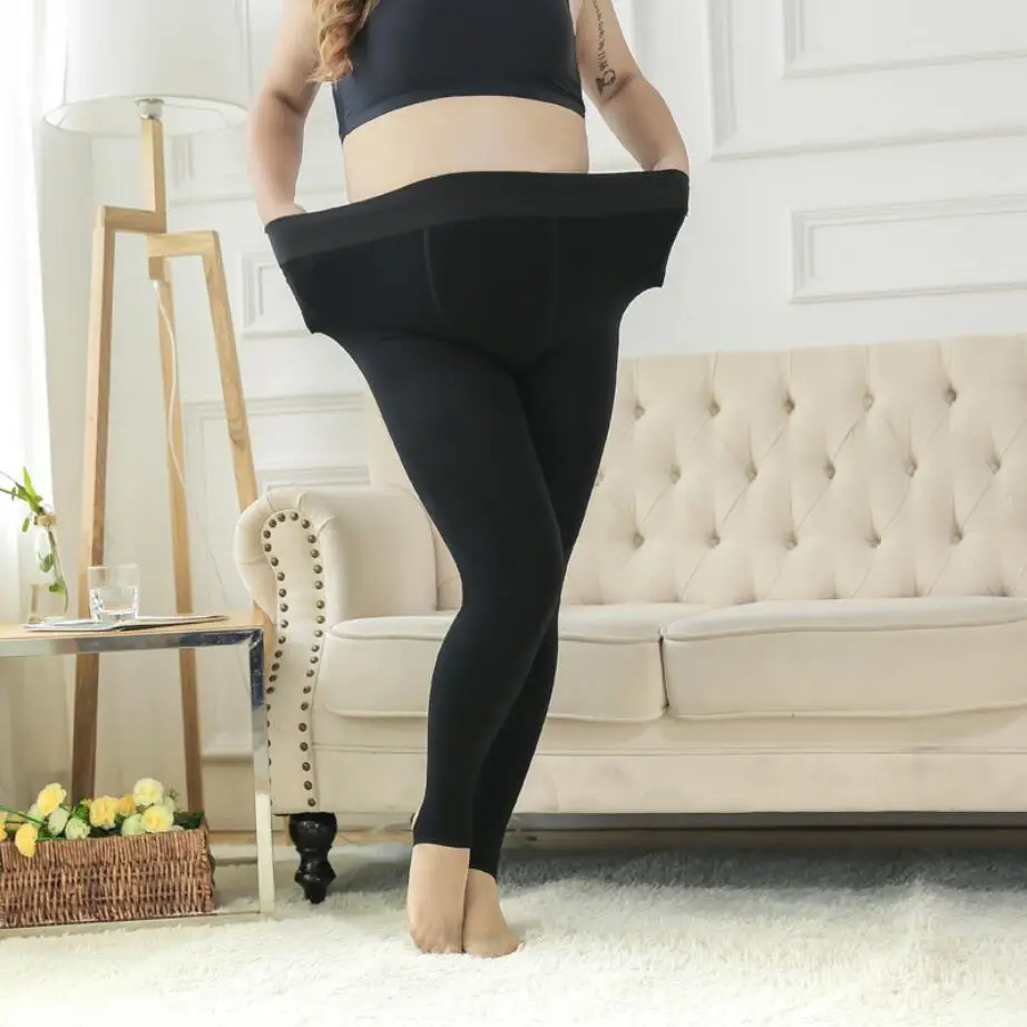 Xxxl 70 100 кг 620 г теплые женские сексуальные колготки зимние плотные без ног с