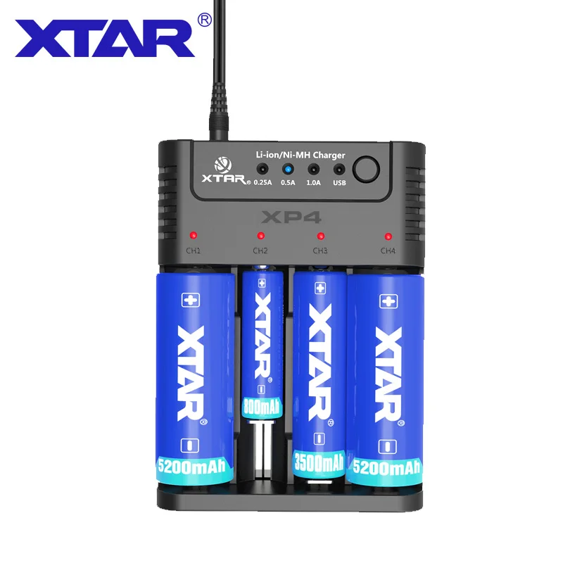 Оригинальный XTAR XP4 Батарея Зарядное устройство EU/US/AU/UK адаптер + Автомобильное для