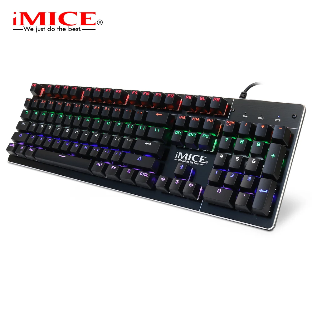 IMICE MK X80 Mchanical клавиатура синий переключатель игровая с подсветкой 104 клавиши