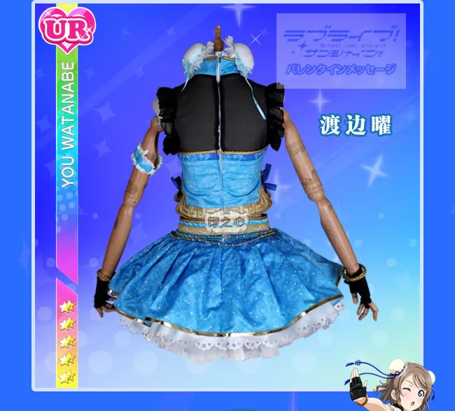 Аниме LoveLive Sunshine Aqours Косплей Костюм Watanabe You Национальный костюм Cheongsam предметы