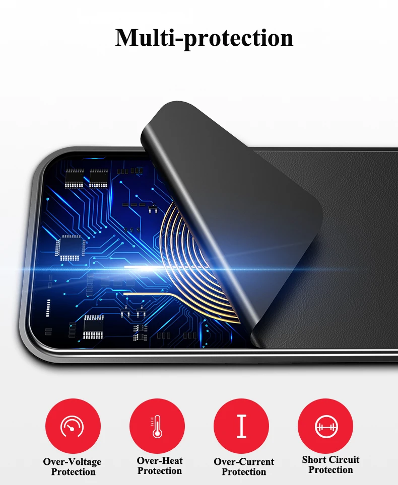 Nohon Беспроводное зарядное устройство для iPhone 8/X/8 Plus 10 Вт Qi быстрая Беспроводная зарядка для samsung Galaxy S8/S7/S6/S8+ Беспроводное зарядное устройство