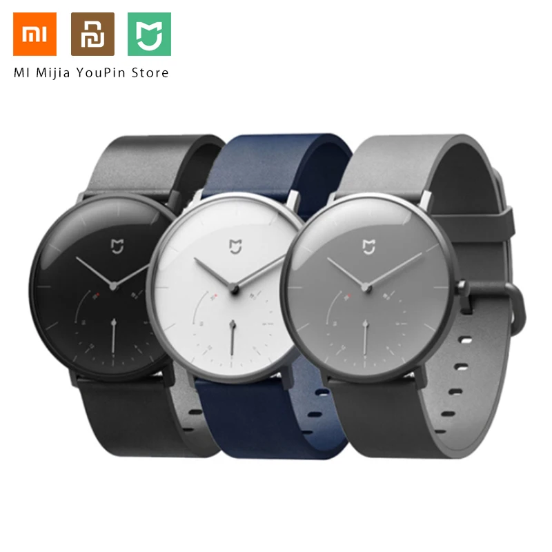 Умные часы Xiaomi Mijia Quartz водонепроницаемые 3ATM шагомер подарок корпус из