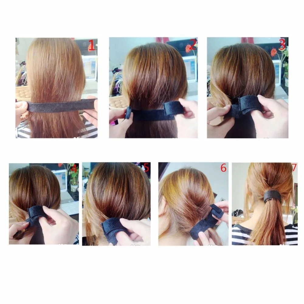 

Women Girls 1PC Hair Styling Donut Former Foam French Twist Magic DIY Tool Donut Bun Maker Styling Accessories 6 Colors