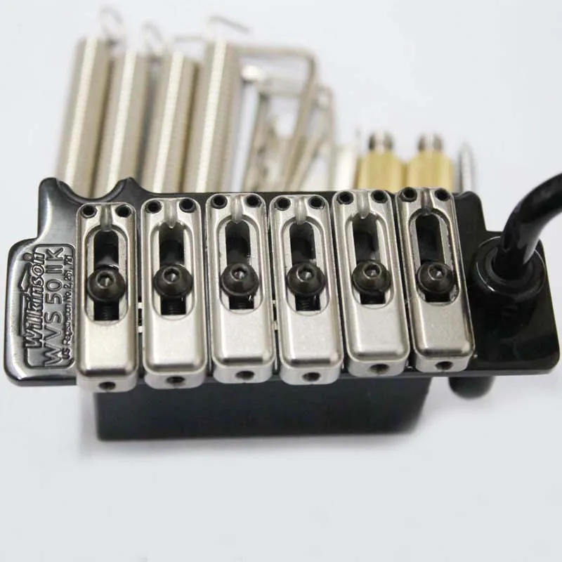 Фото Бридж для гитары Wilkinson WVS 50 II K, хромированный, черный, из Кореи №3