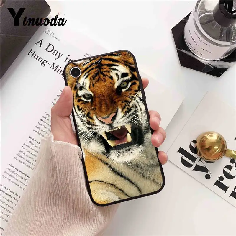 Yinuoda Русская версия Волк тигр Лев Леопард медведь чехол для телефона iPhone 6S 6plus 7 7plus