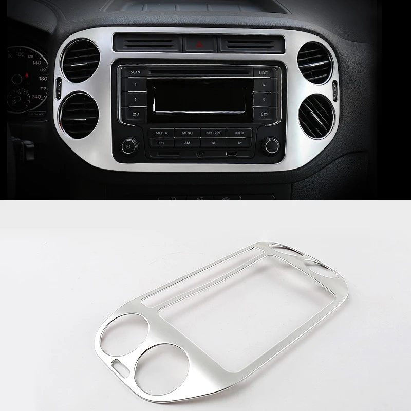 Матовый АБС пластик для Tiguan 2009 2010 2011 2012 2013 2014 2015 панель Центрального управления