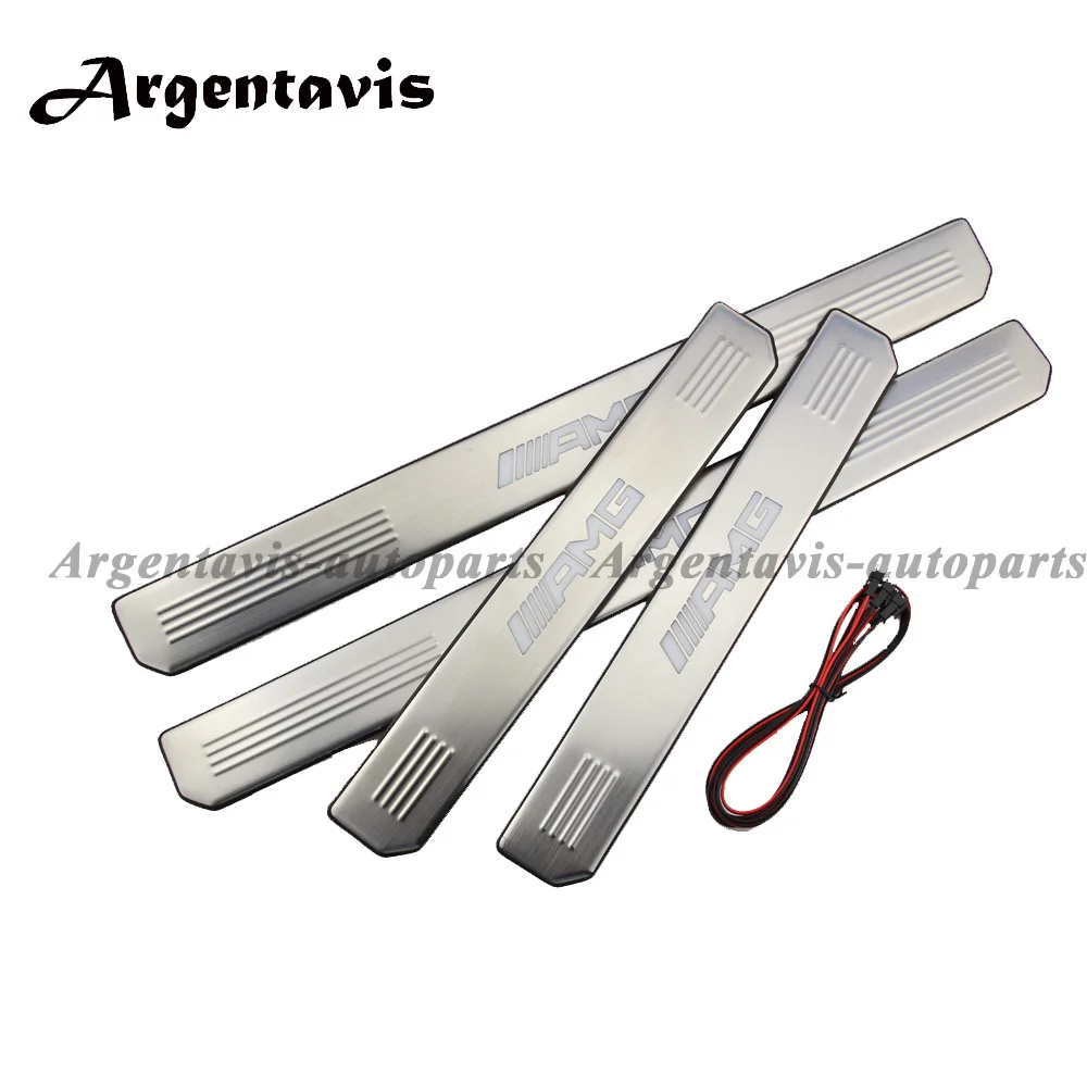 Нержавеющая сталь снаружи AMG Добро пожаловать педаль украшения для Mercedes Benz W203 W204