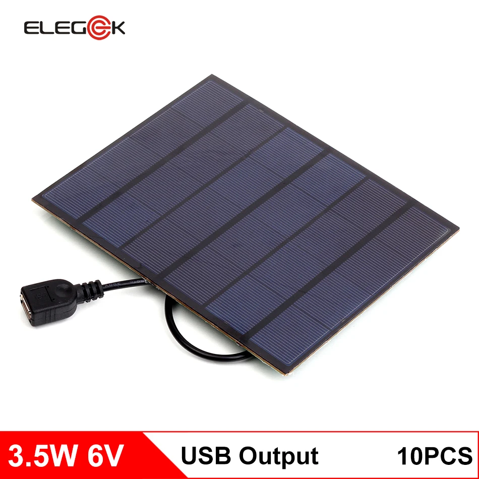 ELEGEEK 3 5 W V солнечная панель для зарядного устройства 18650 аккумуляторная батарея +