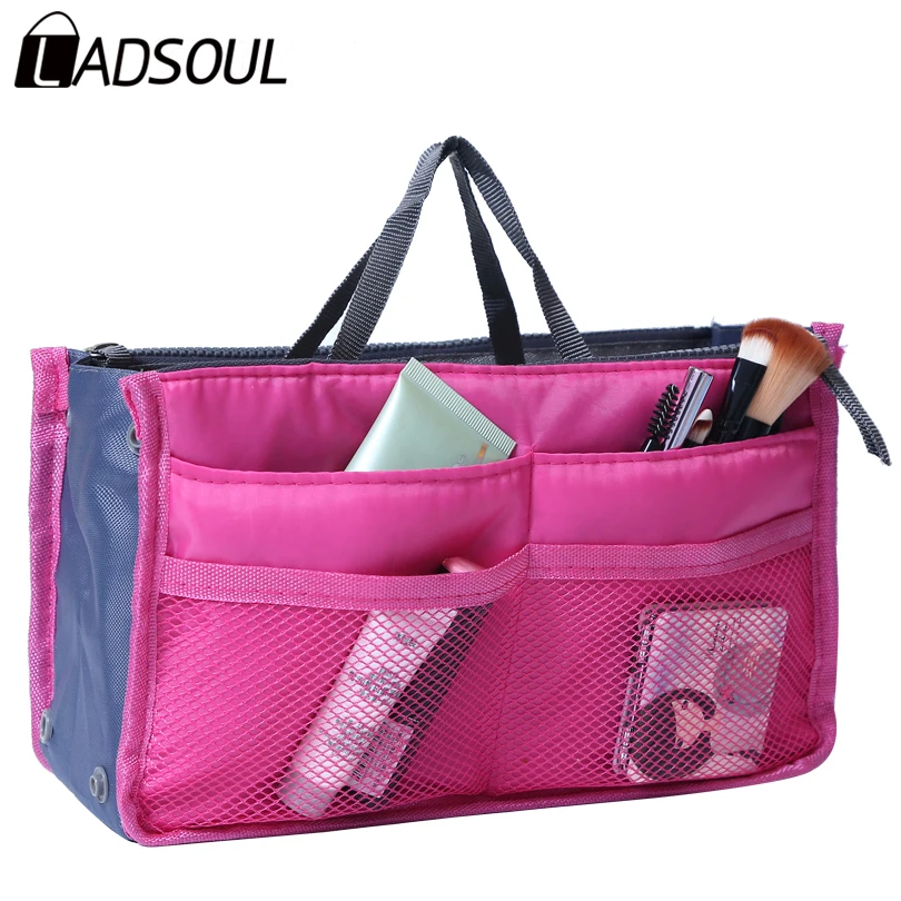 Многофункциональные нейлоновые косметички Ladsoul 2019 женская сумка-Органайзер для