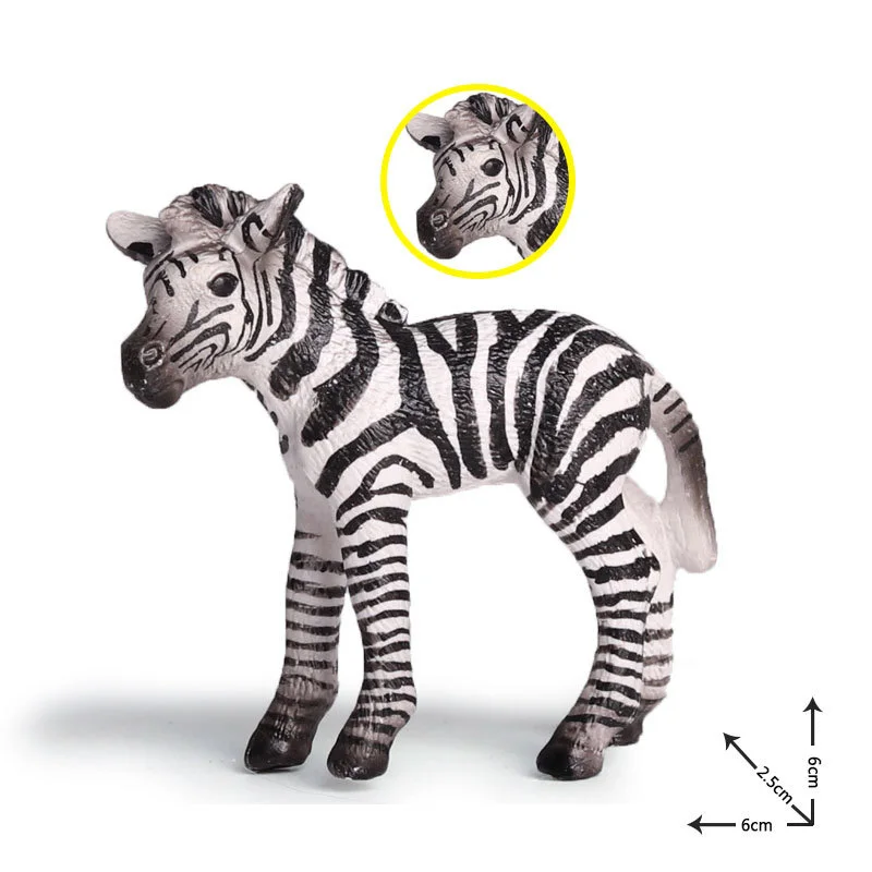 Zebra Figure Animal Action PVC Educational Toy Lps Solid Eco-Friendly Simulation Decoration Model Of 4 Posture Gift For Kids | Игрушки и