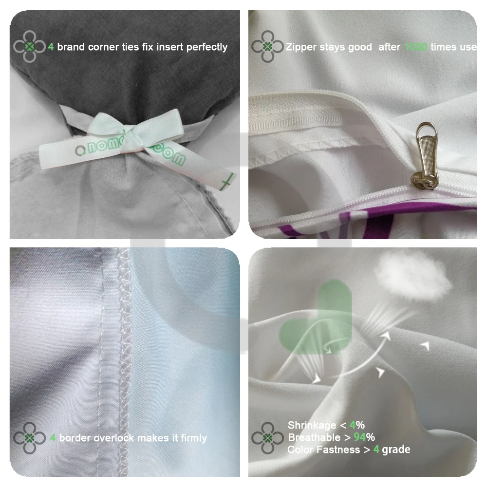 BOMCOM 3D цифровая печать пододеяльник набор современный натуральный роскошный