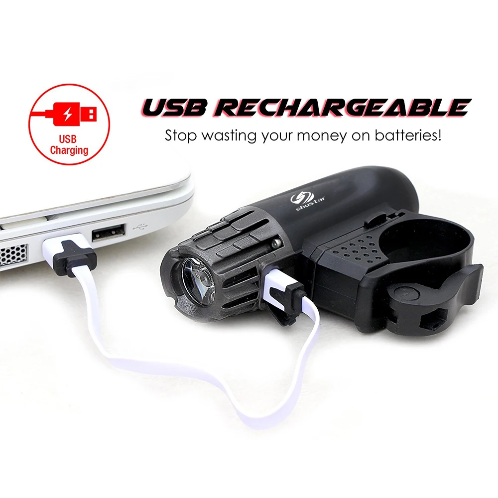 Велосипед свет USB Перезаряжаемые фонарик Светодиодные фары задние фонари