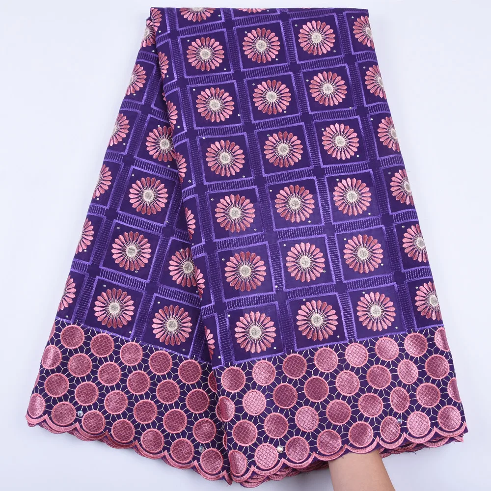 

New African Dry Lace Fabric High Quality Lace Swiss Voile Lace In Switzerland Nigerian Cotton Lace For Party Dress Material 1682