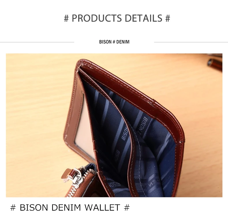 BISON DENIM, Женский кошелек из натуральной кожи, женский короткий кошелек, кошелек для монет, маленький держатель для карт, кошелек, модный бренд, дизайн N4441