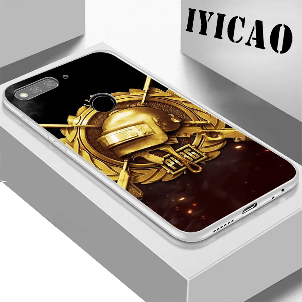 Жесткий чехол IYICAO pubg batterground для Huawei Honor 6a 6C 7A 7C 7X8 8X9 10 20 9X Lite Pro Play Note View